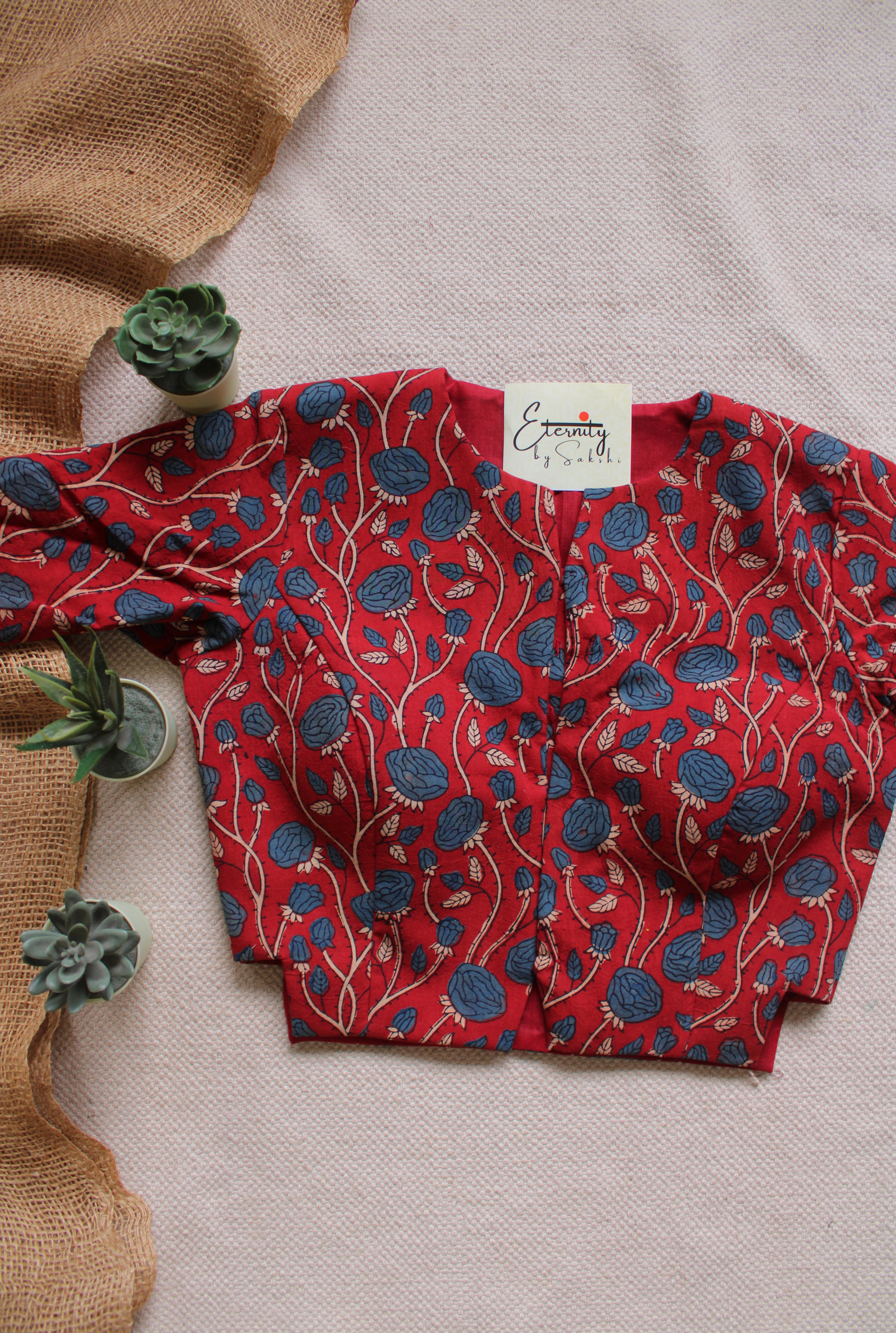 Maroonish Rosevine Blouse