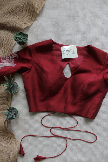Maroon Jalpari Blouse - Eternity by Sakshi