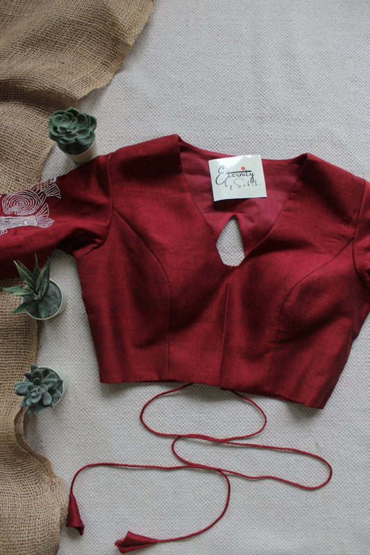 Maroon Jalpari Blouse - Eternity by Sakshi