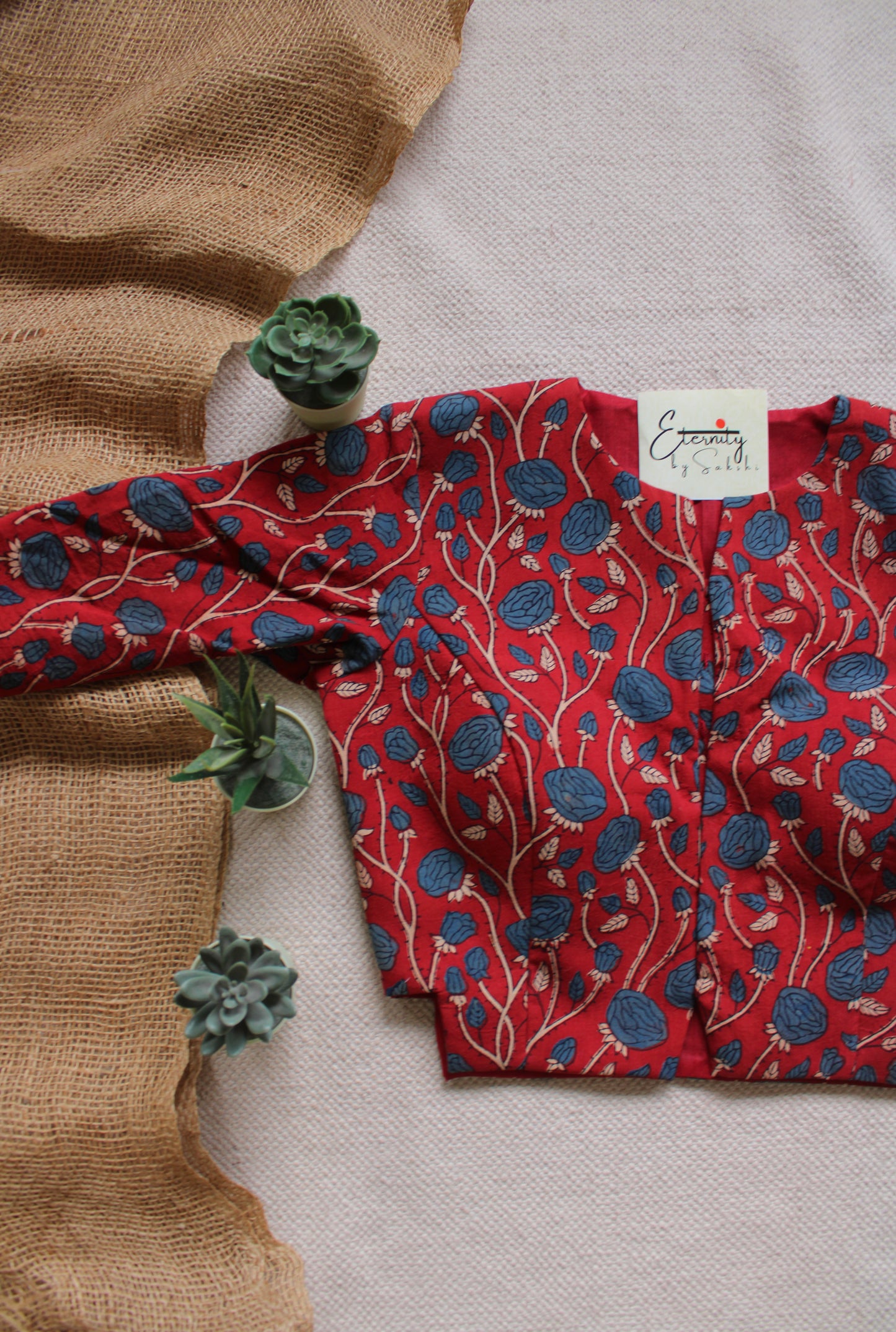Maroonish Rosevine Blouse