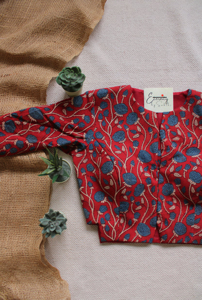 Maroonish Rosevine Blouse