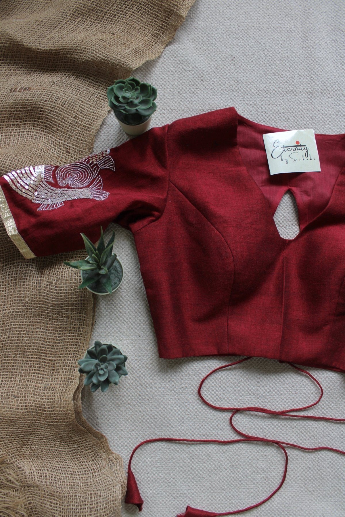 Maroon Jalpari Blouse - Eternity by Sakshi