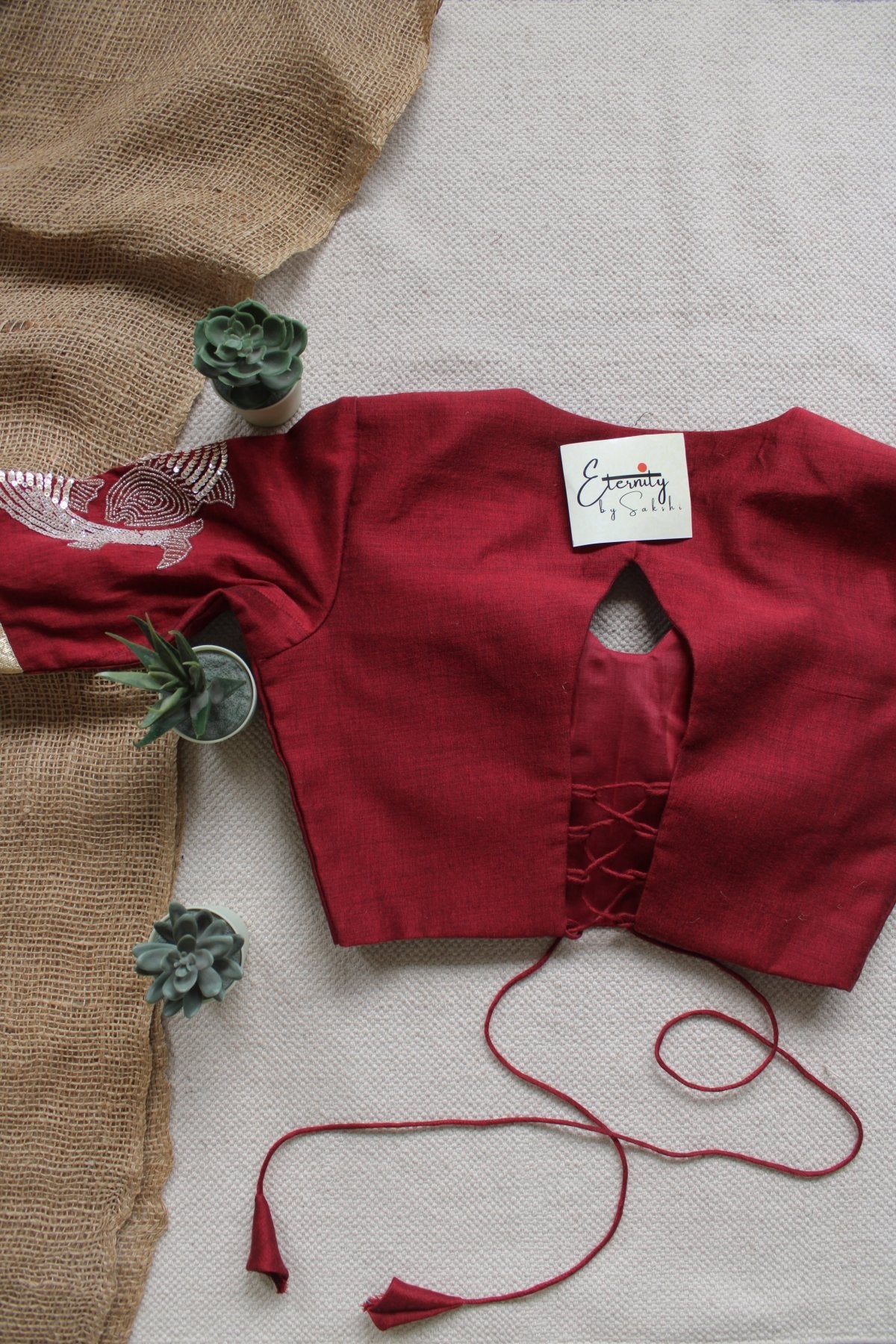 Maroon Jalpari Blouse - Eternity by Sakshi