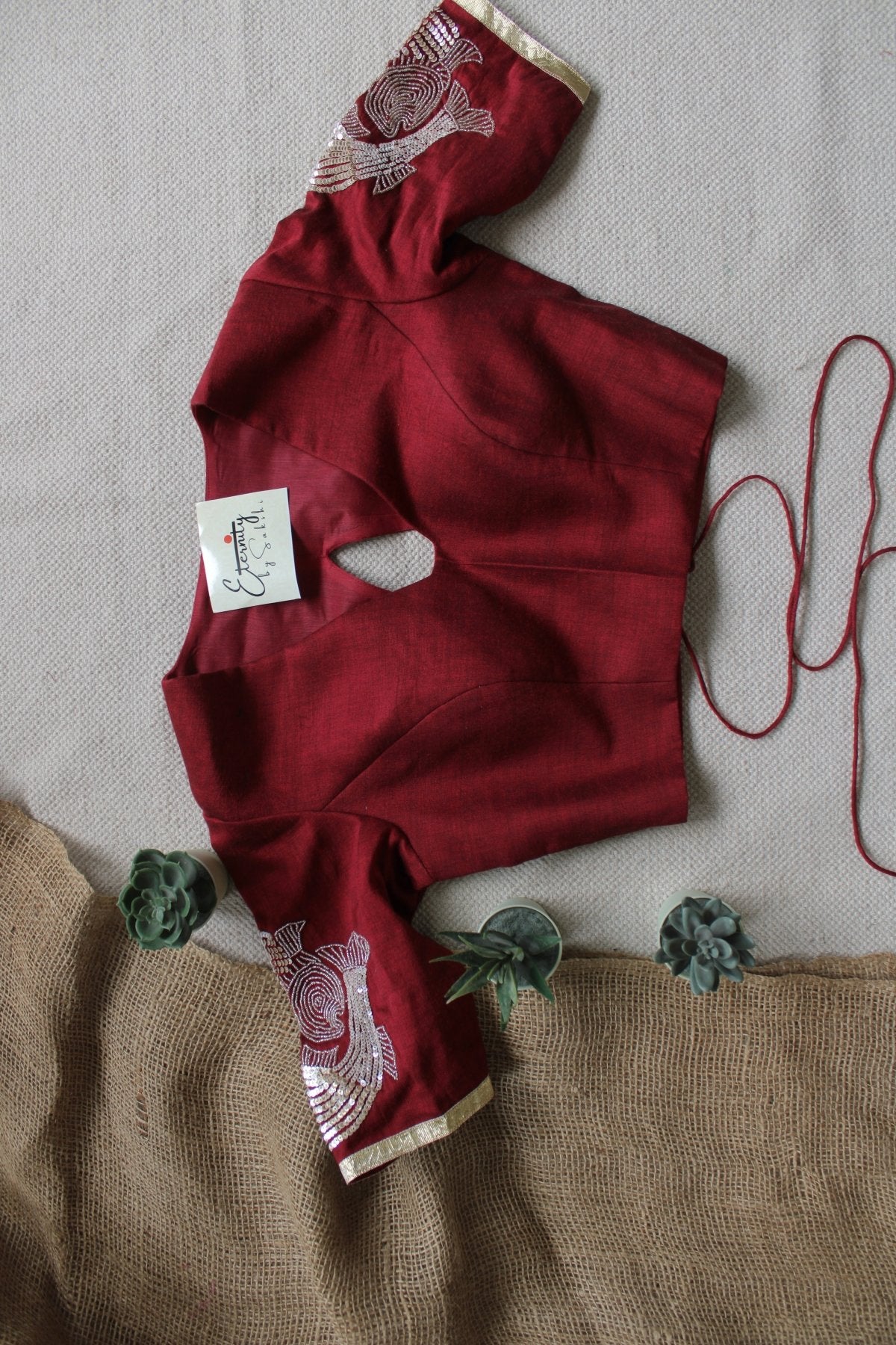 Maroon Jalpari Blouse - Eternity by Sakshi