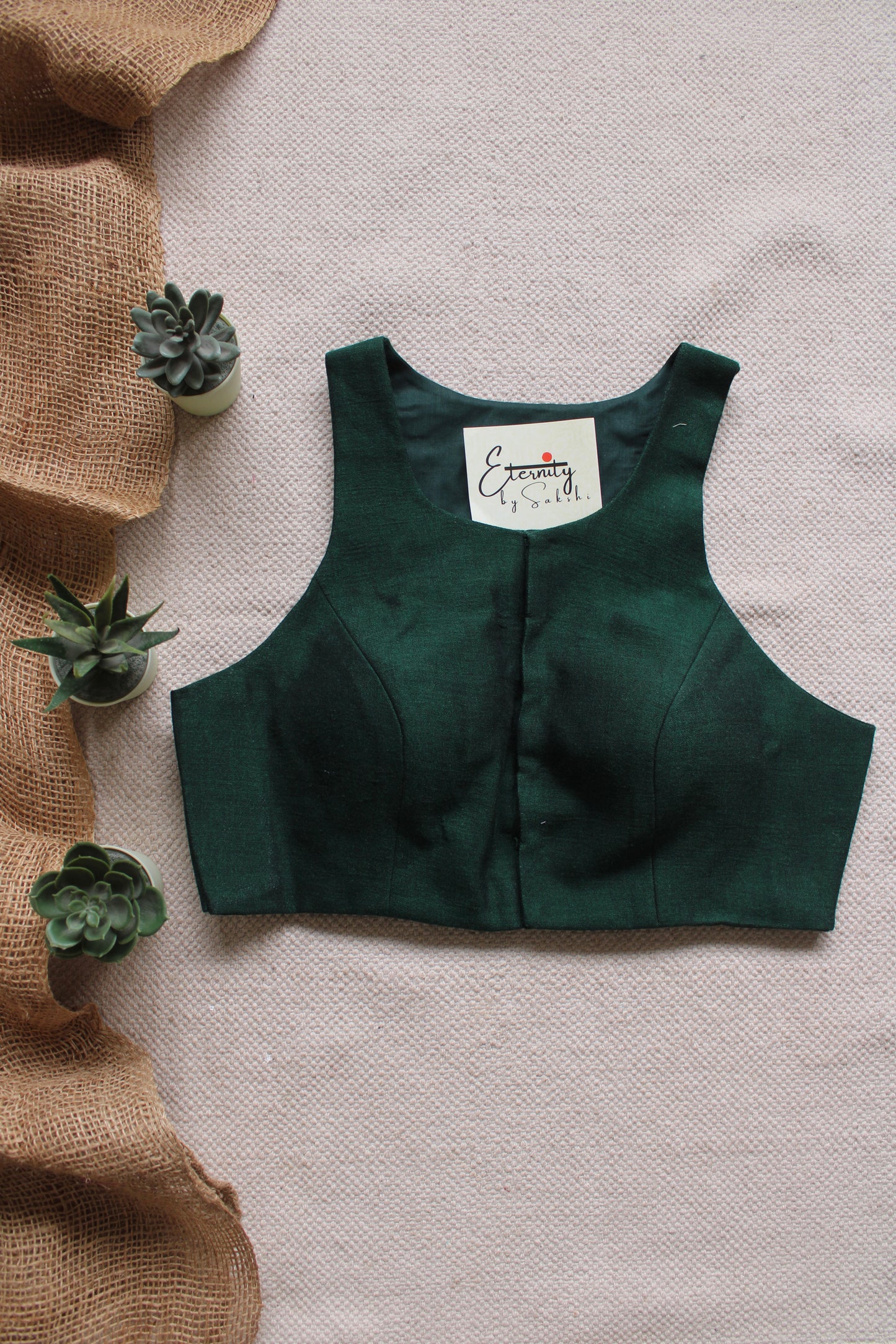 Gulmohar Green Nooriya Blouse