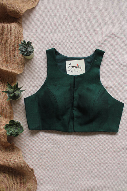 Gulmohar Green Nooriya Blouse