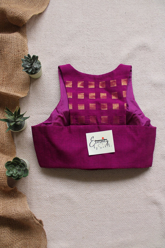 Gulmohar Rosy Nooriya Blouse - Eternity by Sakshi