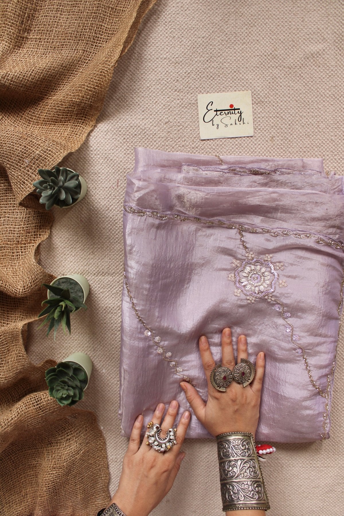 Lavanya Handwork Crepe Saree - Eternity by Sakshi