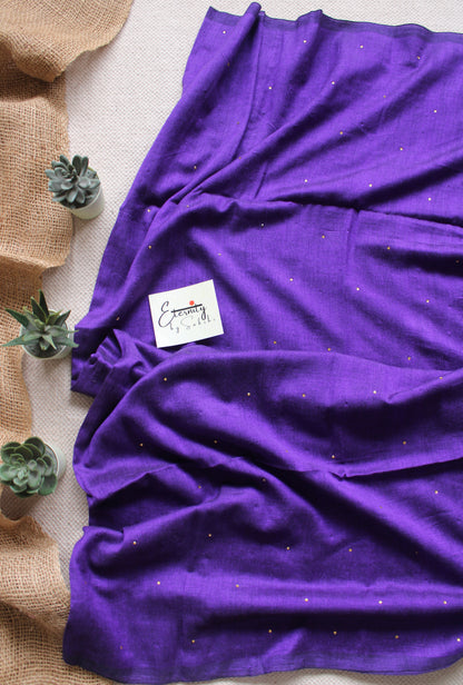 Purple Ratrani Handwork Saree