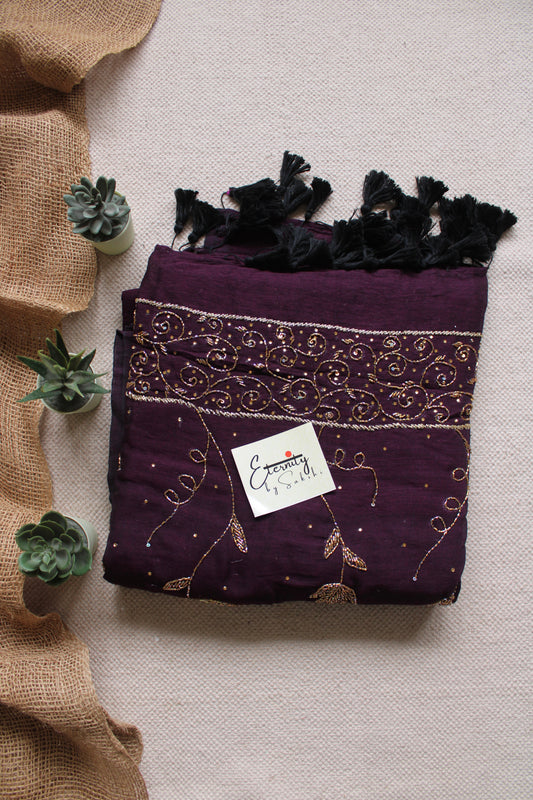 Coke Ratrani Handwork Saree