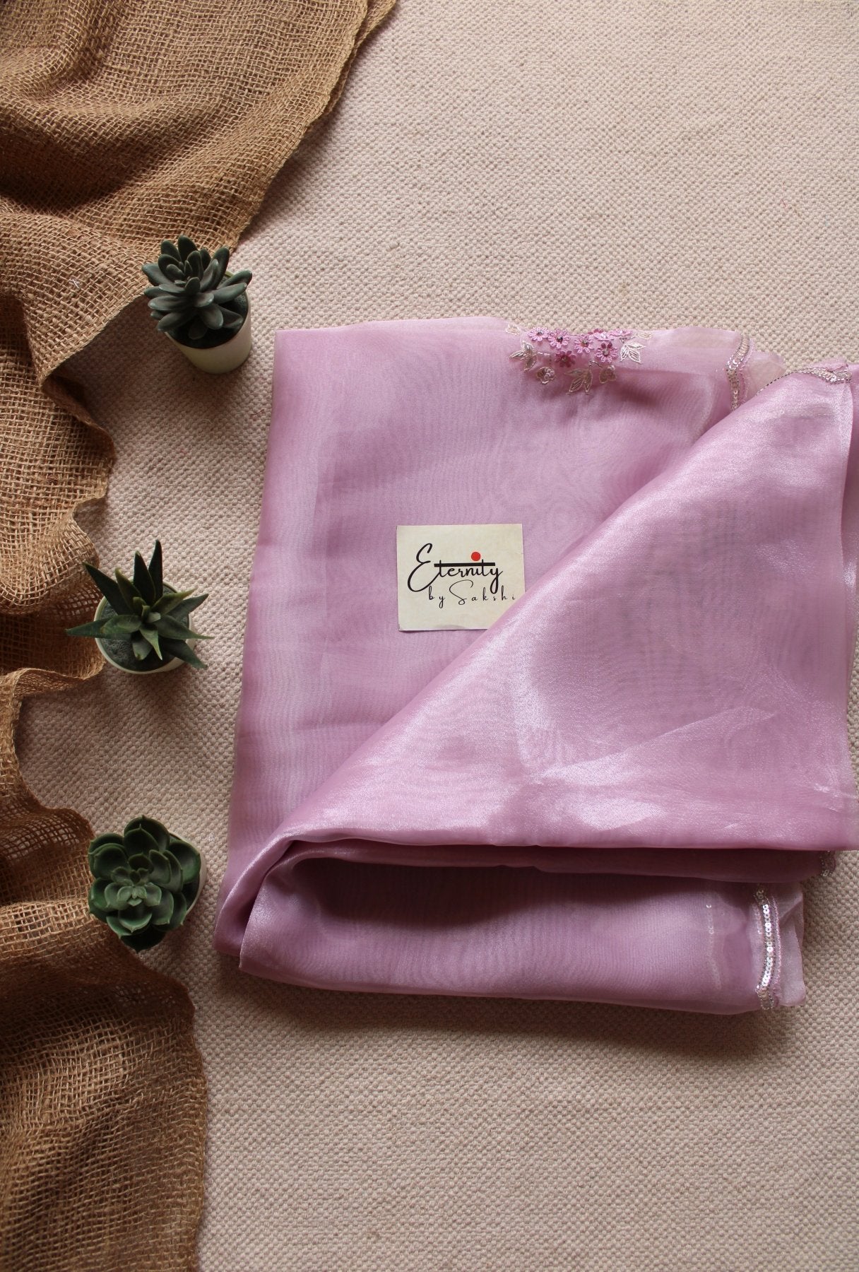 Lilac Handwork Organza saree - Eternity by Sakshi