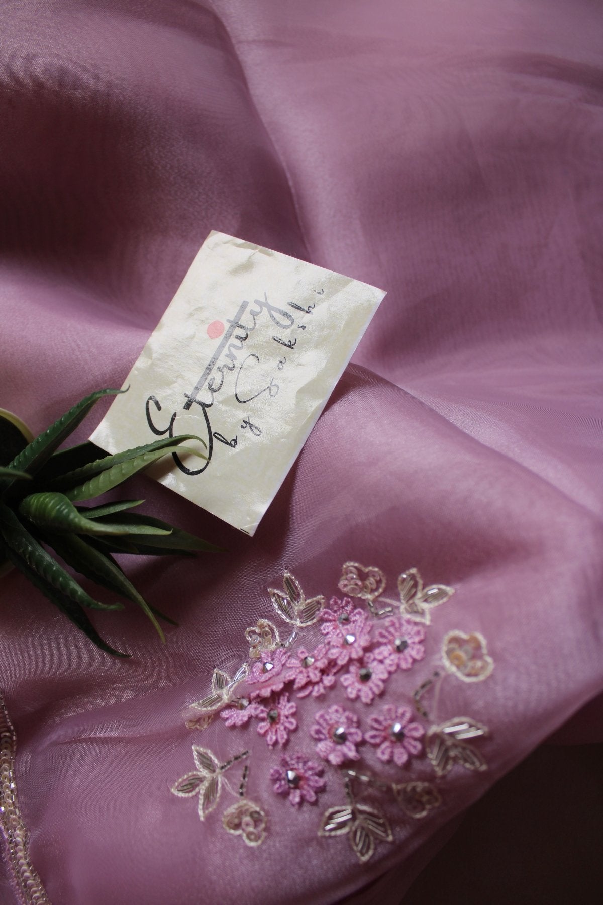 Lilac Handwork Organza saree - Eternity by Sakshi