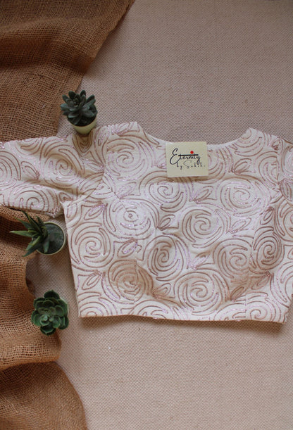 Almond White Blouse - Eternity by Sakshi