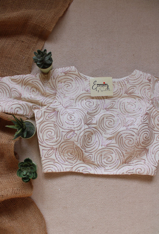Almond White Blouse - Eternity by Sakshi