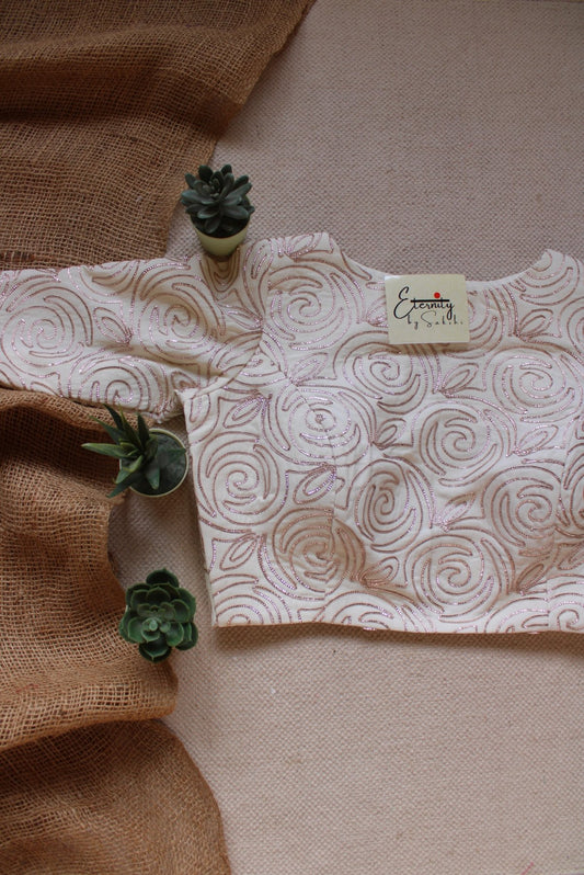Almond White Blouse - Eternity by Sakshi