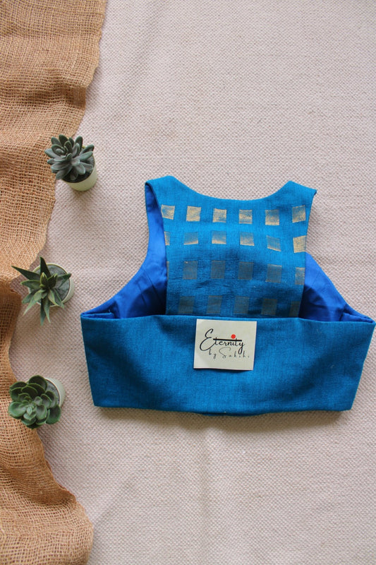 Gulmohar Indigo Nooriya Blouse - Eternity by Sakshi