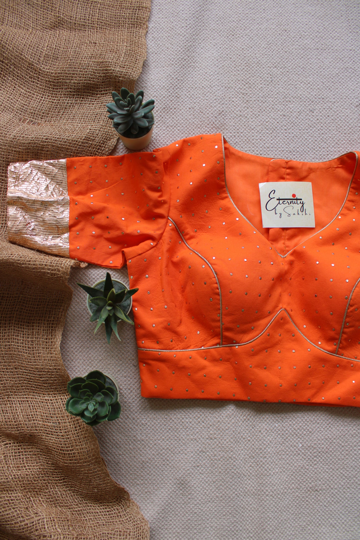 Orange Navratri Amba Blouse