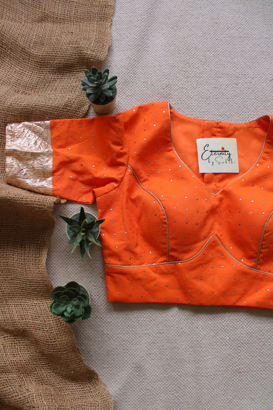 Orange Navratri Amba Blouse - Eternity by Sakshi