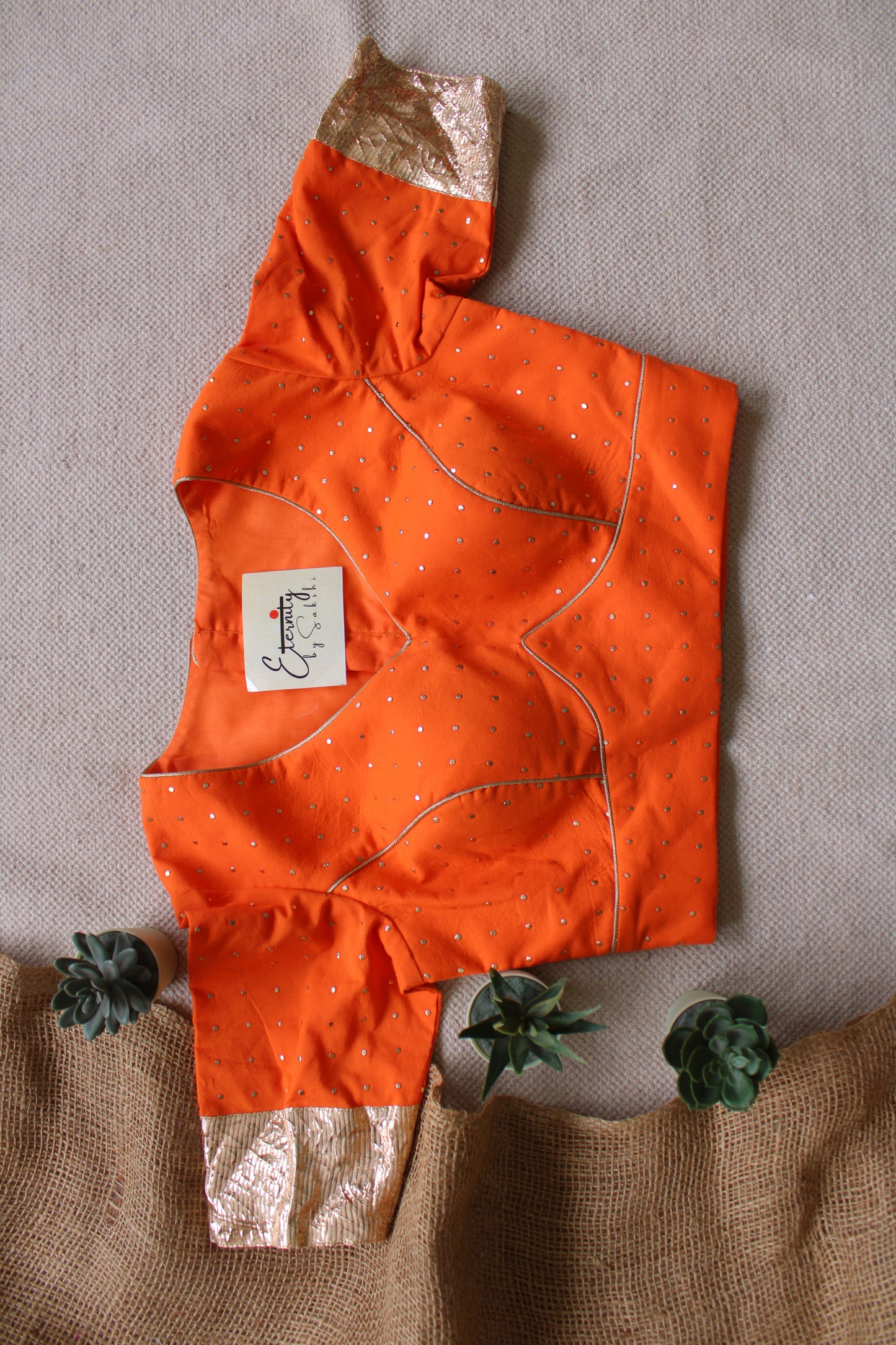 Orange Navratri Amba Blouse