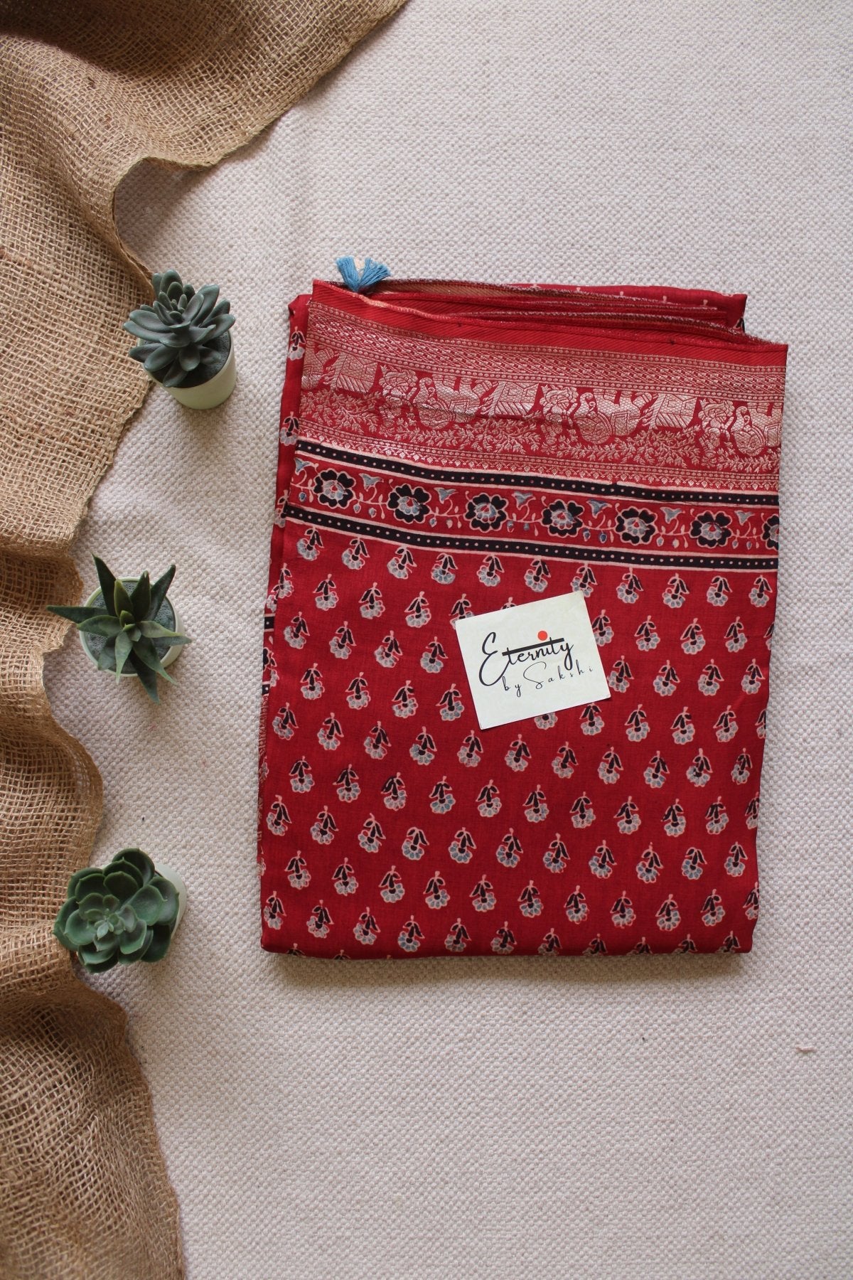 Exclsuive Red Dola Silk Saree - Eternity by Sakshi