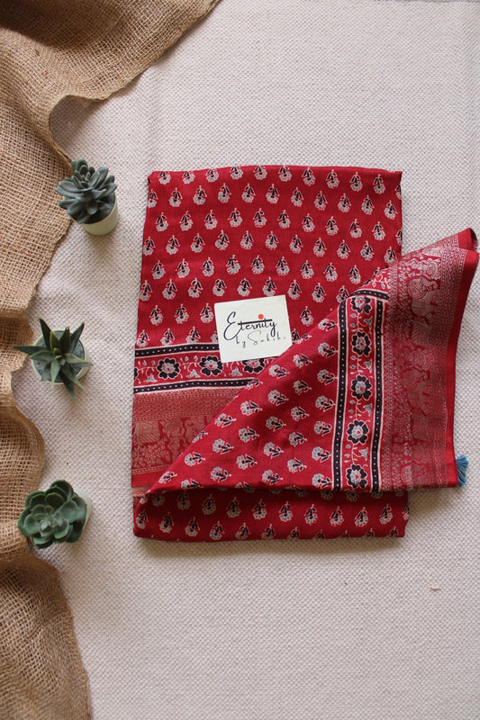 Exclsuive Red Dola Silk Saree - Eternity by Sakshi