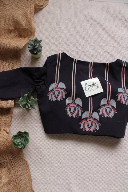 Black Lotus Blouse - Eternity by Sakshi
