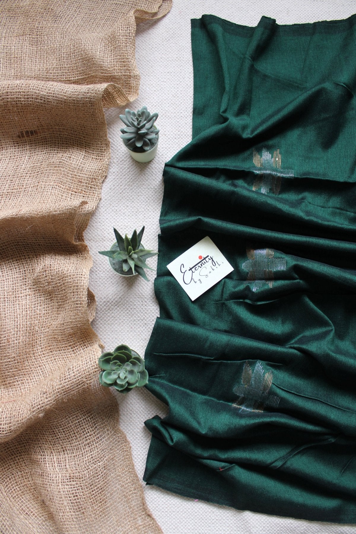 Green Lotus Saree - Eternity by Sakshi