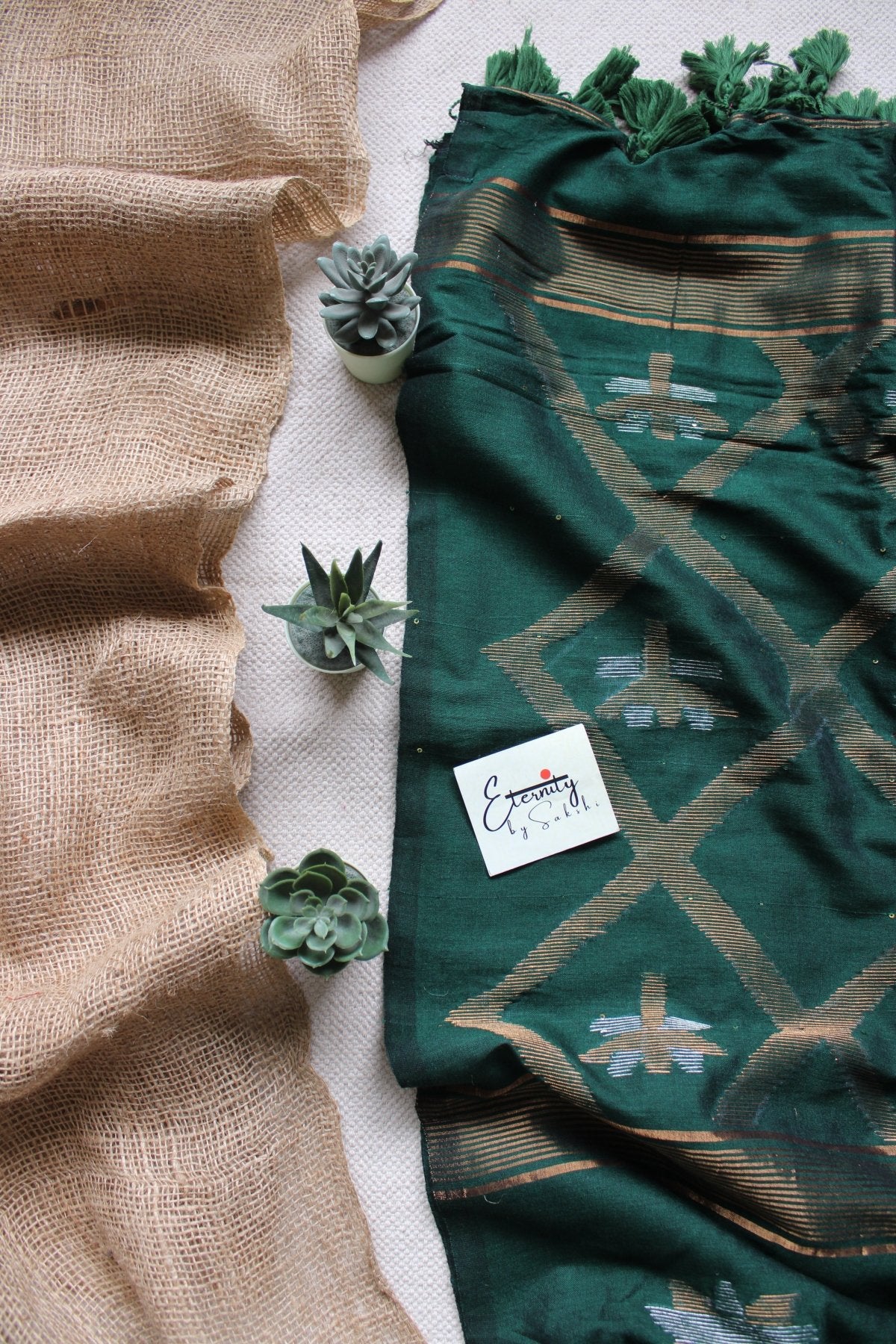 Green Lotus Saree - Eternity by Sakshi