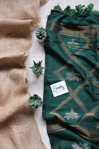 Green Lotus Saree - Eternity by Sakshi