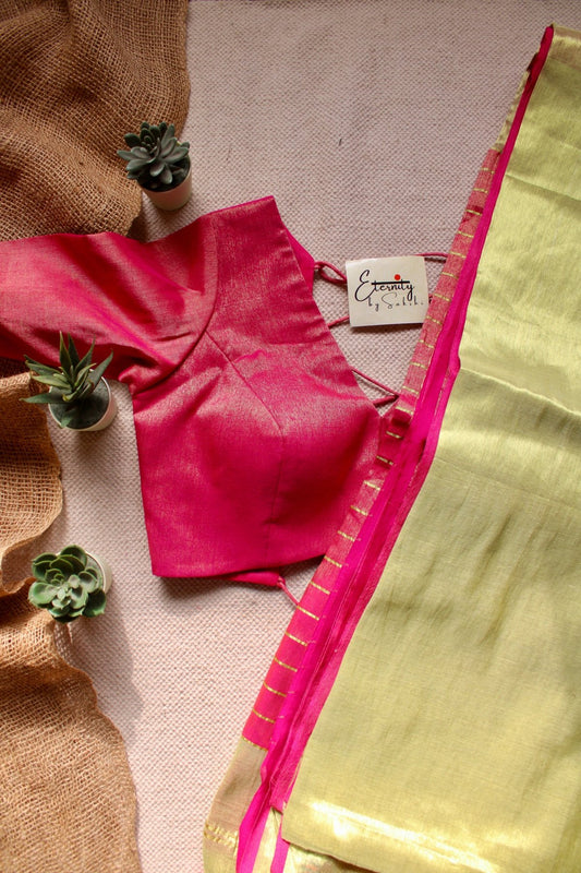 Begum Saree + Gulaabi Backless Blouse Combo - Eternity by Sakshi