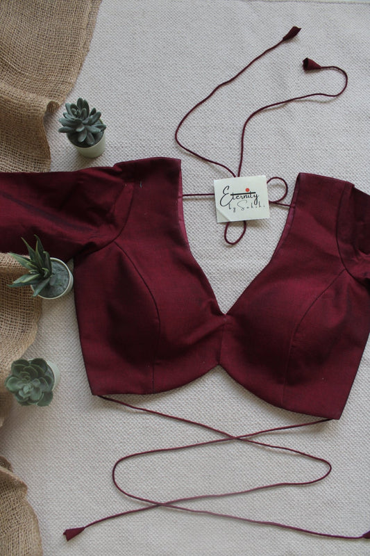 Maroon Shadow Blouse - Eternity by Sakshi