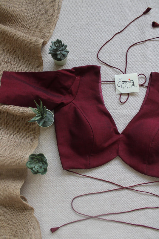 Maroon Shadow Blouse - Eternity by Sakshi