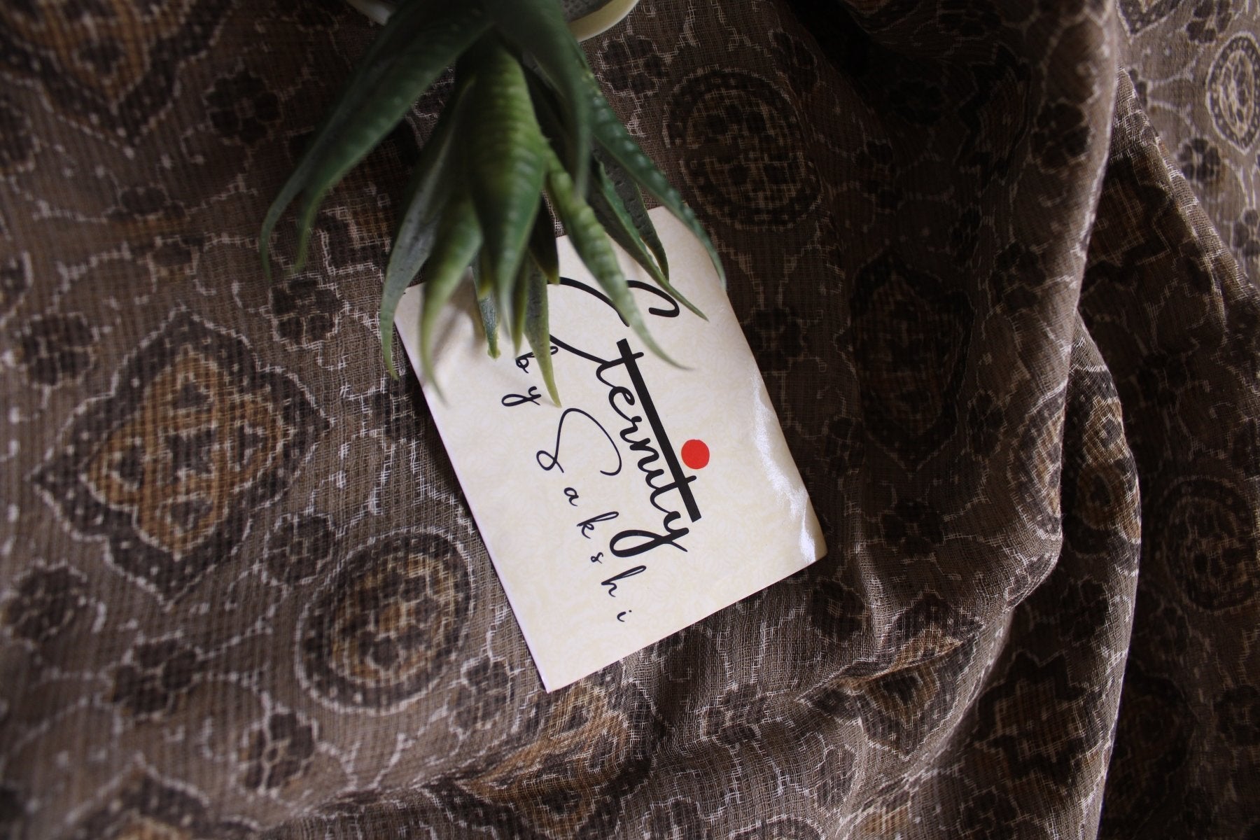 Misty Dusk Ajrakh Saree - Eternity by Sakshi