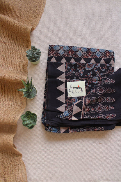 Ember Blockprint Saree - Eternity by Sakshi