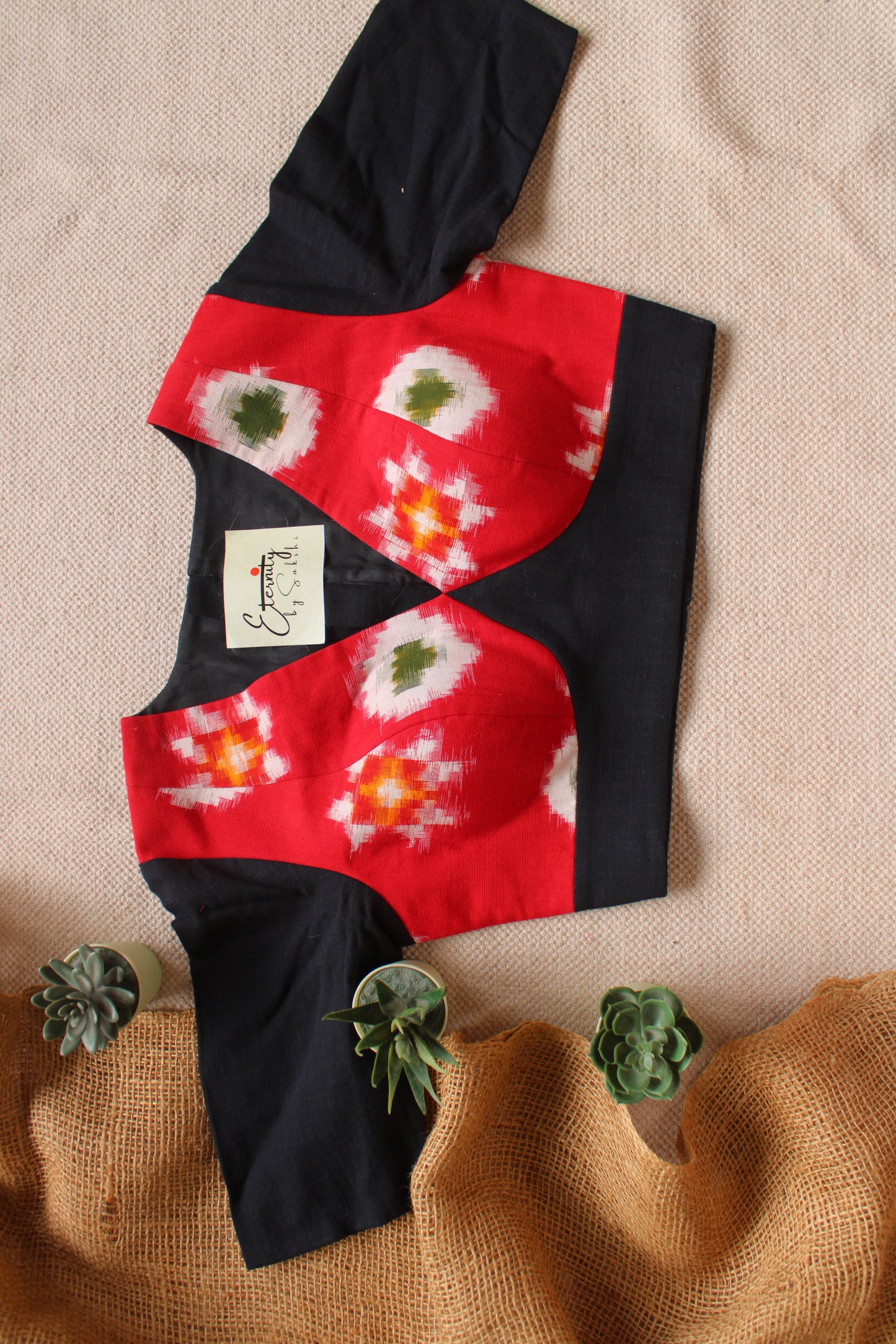 Raahi Red Patch Office Blouse