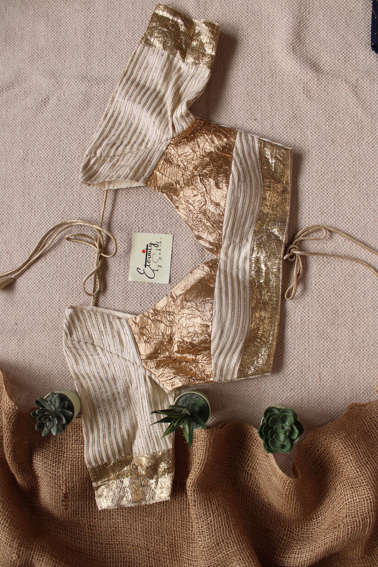 Sunehri Dhaaga Patch Blouse