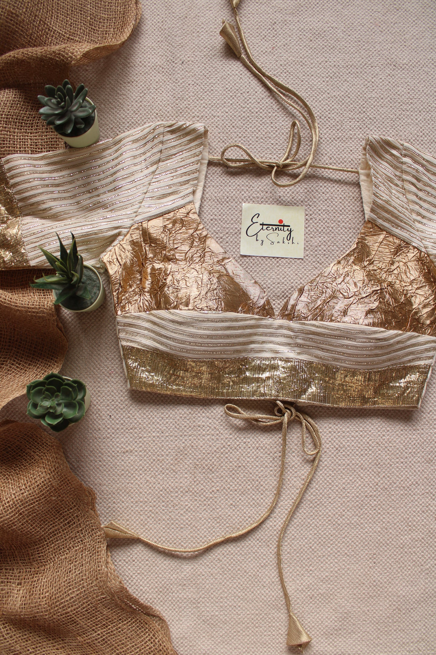 Sunehri Dhaaga Patch Blouse