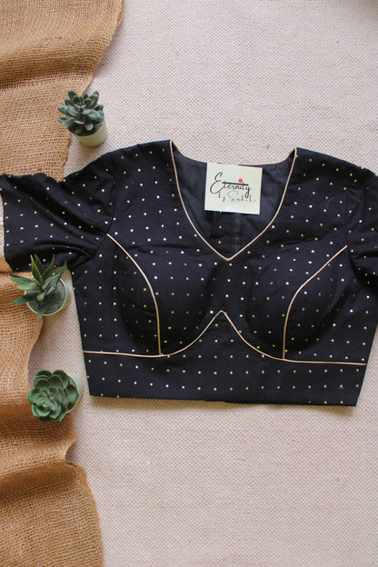Black Navratri Amba Blouse