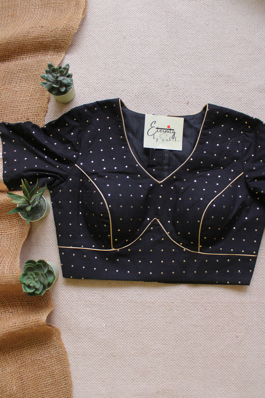Black Navratri Amba Blouse