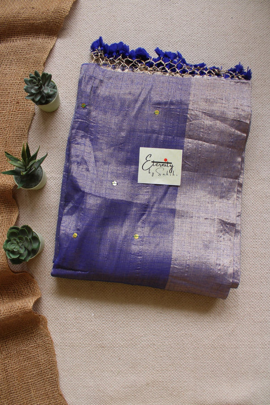 Purple Metallic Tissue Saree - Eternity by Sakshi