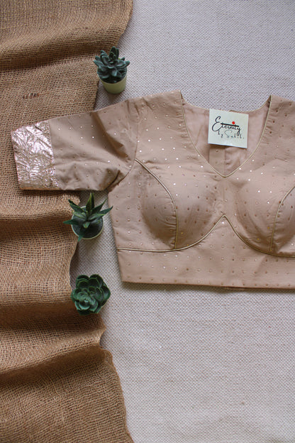 Beige Navratri Amba Blouse