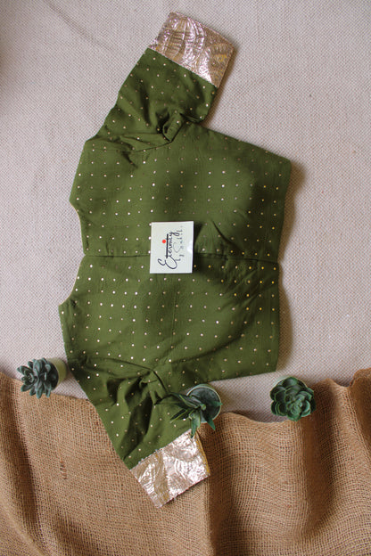 Olive Green Navratri Amba Blouse
