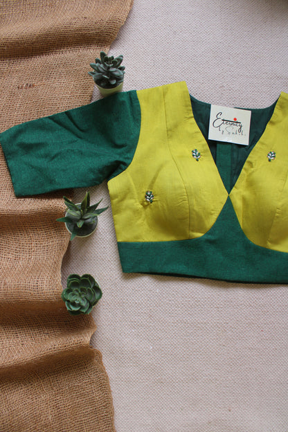 Limeleaf Patch Office Blouse