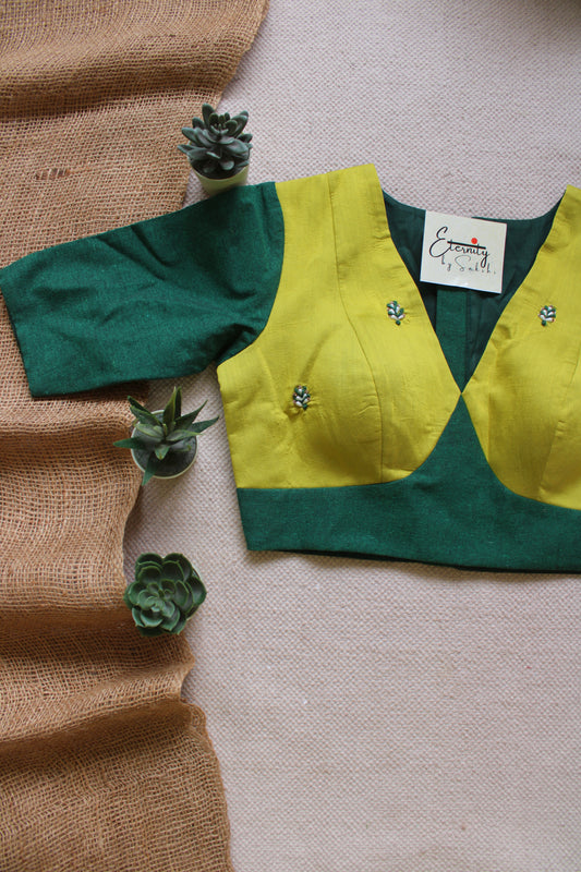 Limeleaf Patch Office Blouse