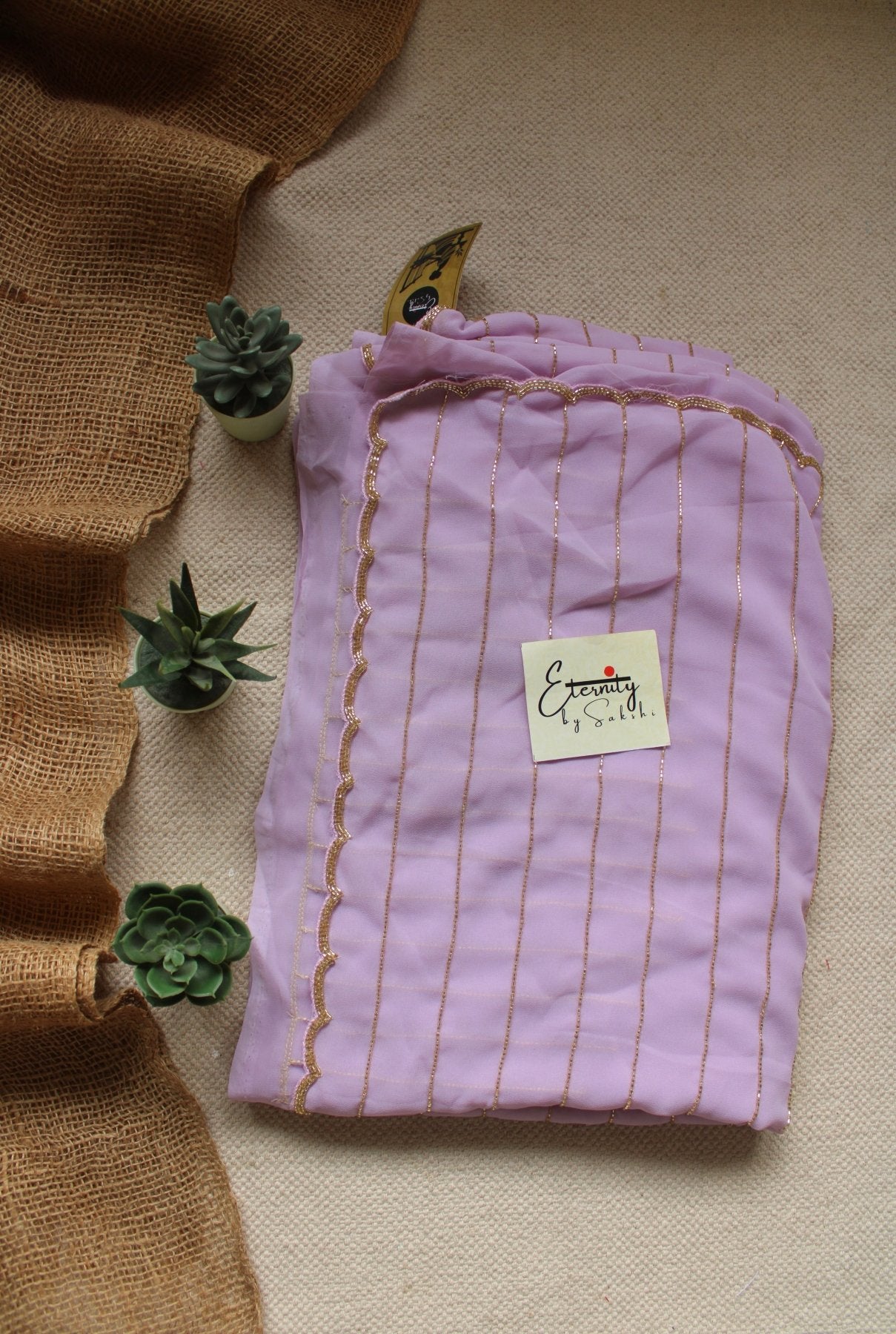 Lavender Handwork Saree - Eternity by Sakshi