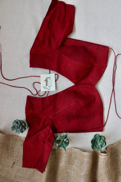 Maroonish Red Shadow Blouse - Eternity by Sakshi