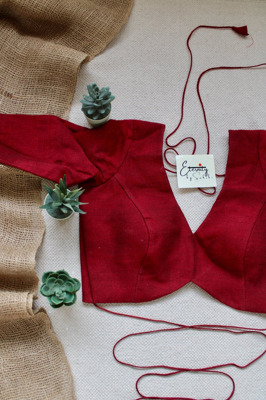 Maroonish Red Shadow Blouse - Eternity by Sakshi