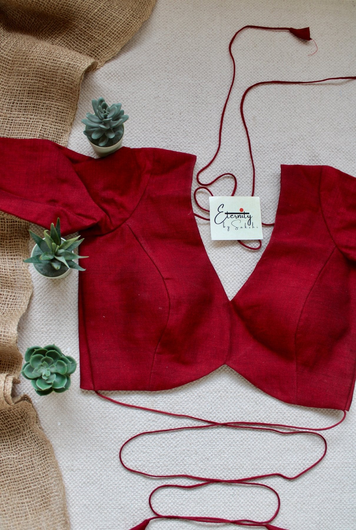 Maroonish Red Shadow Blouse - Eternity by Sakshi
