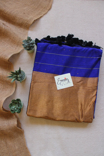 Blue Galaxy Saree + Blue Prasang Blouse Combo