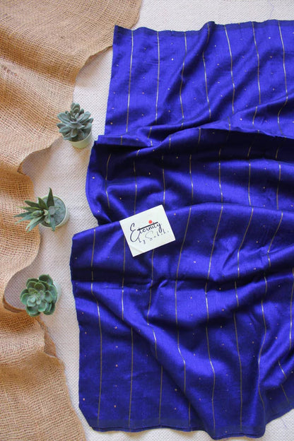 Blue Galaxy Saree + Blue Prasang Blouse Combo